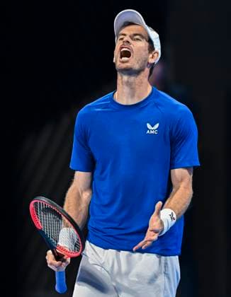 Sport Bilder des Tages ATP, Tennis Herren Qatar Exxonmobil Open Tennis Tournament 2024 Andy Murray from Great Britain is playing in his round of 16 singles match against Jake Mensik from the Czech Republic at the ATP Qatar ExxonMobil Open tennis tournament at the Khalifa International Tennis Complex in Doha, Qatar, on February 21, 2024. DOHA Qatar  Copyright: xNoushadxThekkayilx originalFilename:varittyakkal-atpqatar240221_npEDj.jpg