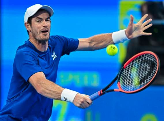 ATP, Tennis Herren Qatar Exxonmobil Open Tennis Tournament 2024 Andy Murray from Great Britain is playing in his round of 16 singles match against Jake Mensik from the Czech Republic at the ATP Qatar ExxonMobil Open tennis tournament at the Khalifa International Tennis Complex in Doha, Qatar, on February 21, 2024. DOHA Qatar  Copyright: xNoushadxThekkayilx originalFilename:varittyakkal-atpqatar240221_npMU2.jpg