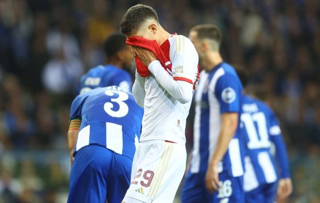 Kai Havertz of Arsenal shows a look of dejection Porto v Arsenal, UEFA Champions League, Round of 16, First Leg, Football, Estadio do Dragao, Porto, Portugal - 21 Feb 2024 EDITORIAL USE ONLY No use with unauthorised audio, video, data, fixture lists, club league logos or live services. Online in-match use limited to 120 images, no video emulation. No use in betting, games or single club league player publications. Copyright: xKieranxMcManus Shutterstockx 14355127t