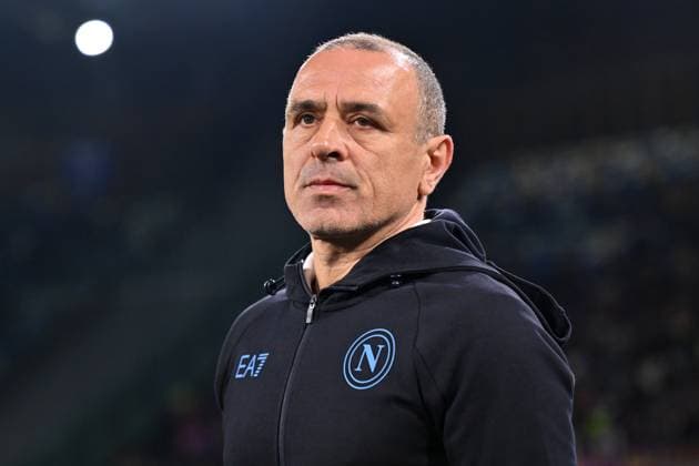 Ci Napoli 21 02 2024 - Champions League Napoli-Barcellona foto Carmelo Imbesi Image nella foto: Francesco Calzona 