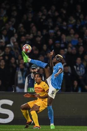 Ci Napoli 21 02 2024 - Champions League Napoli-Barcellona foto Carmelo Imbesi Image nella foto: Victor Osimhen 