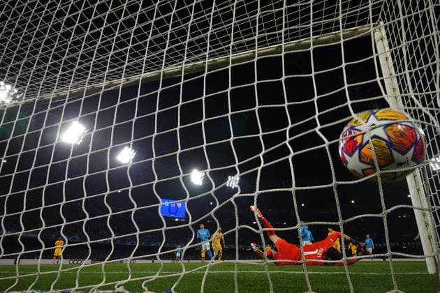 in action during the UEFA CHAMPIONS LEAGUE soccer match between NAPOLI and BARCELLONA at Diego Armando Maradona Stadium in Naples, Italy - Wednesday, February 21, 2024. ( Alessandro Garofalo LaPresse )  Copyright: xAlessandroxGarofalo LaPressex