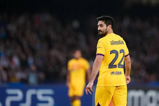 SSC Napoli v FC Barcelona, Barca - UEFA Champions League Ilkay Gundogan of FC Barcelona during the UEFA Champions League Round of 16 first leg match between SSC Napoli v FC Barcelona at Stadio Diego Armando Maradona on February 14, 2024 in Rome, Italy. Naples Stadio Diego Armando Maradona Naples Italy Copyright: xGiuseppexMaffiax UCL_Napoli-Barcelona_GM_210224DSC01959
