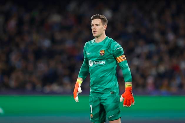 Marc-Andre ter Stegen FC Barcelona, Barca looks on, UEFA Champions League 2023 2024 - Round of 16 First Leg, SSC Napoli vs FC Barcelona, Diego Armando Maradona StadiuÃ¬, February 21, 2024, Naples, Italy.