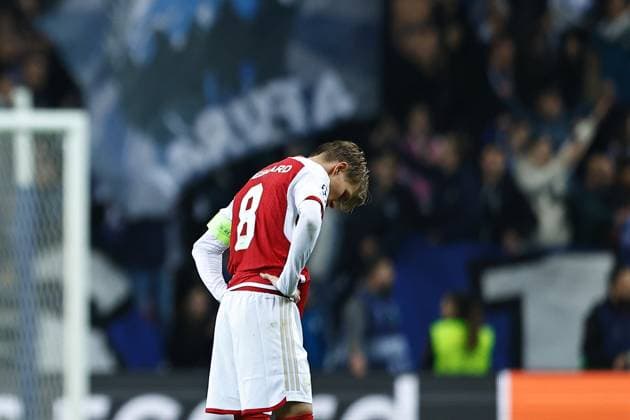 Martin Odegaard (Arsenal), FEBRUARY 21, 2024 - Football Soccer : Odegaard regret after Porto s goal during UEFA Champions League Round of 16 1st leg match between FC Porto 1-0 Arsenal FC at the Estadio Do Dragao in Porto, Portugal. Noxthirdxpartyxsales  (244774701)
