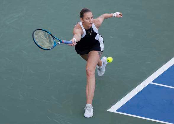 Karolina Pliskova,Dubai Duty Free Tennis Championships, Dubai, U A E Tennis Dubai Tennis Championships 2024 WTA Dubai Duty Free Tennis Stadium Dubai United Arab Emirates 21 February 2024 Copyright: xJuergenxHasenkopfx