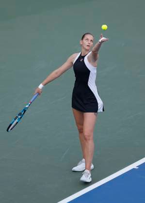 Karolina Pliskova, Tattoo, Dubai Duty Free Tennis Championships, Dubai, U A E Tennis Dubai Tennis Championships 2024 WTA Dubai Duty Free Tennis Stadium Dubai United Arab Emirates 21 February 2024 Copyright: xJuergenxHasenkopfx