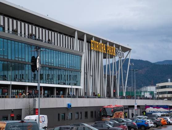 Germany, Freiburg, 22 02 2024, Europa Park Stadion, SC Freiburg vs RC Lens UEFA Europa League, View of the exterior facade of the Europa Park stadium Freiburg Europa Park Stadion Baden Wuerttemberg Germany eu-images-738
