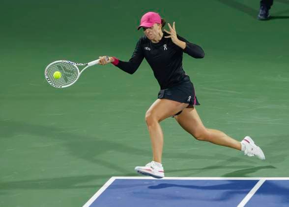 Iga Swiatek, Dubai Duty Free Tennis Championships, Dubai, U A E Tennis Dubai Tennis Championships 2024 WTA Dubai Duty Free Tennis Stadium Dubai United Arab Emirates 22 February 2024 Copyright: xJuergenxHasenkopfx