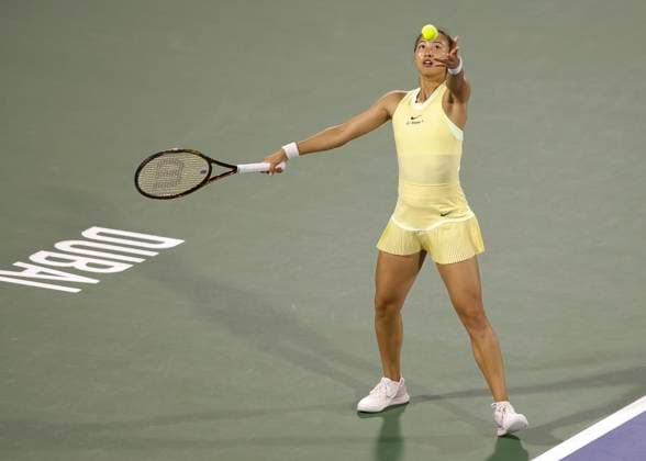 Qinwen Zheng, Dubai Duty Free Tennis Championships, Dubai, U A E Tennis Dubai Tennis Championships 2024 WTA Dubai Duty Free Tennis Stadium Dubai United Arab Emirates 22 February 2024 Copyright: xJuergenxHasenkopfx