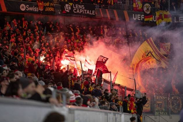 UEFA Europa League SC Freiburg RC Lens 22 02 20224 Fans of RC Lens UEFA Europa League SC Freiburg RC Lens Europa Park Stadium, Freiburg 22 02 20224 Copyright: xBEAUTIFULxSPORTS Buriakovx