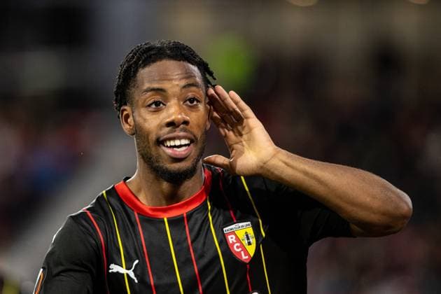 UEFA Europa League SC Freiburg RC Lens 22 02 20224 Eyle Wahi RC Lens, 9 in celebration for 0 2 for RC Lens UEFA Europa League SC Freiburg RC Lens Europa Park Stadium, Freiburg 22 02 20224 Copyright: xBEAUTIFULxSPORTS Buriakovx