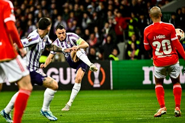 V Sierro (tfc) FOOTBALL : Toulouse vs Benfica - 16eme de Finale Match Retour Europa League - Toulouse - 22 02 2024 ThierryBreton Panoramic 