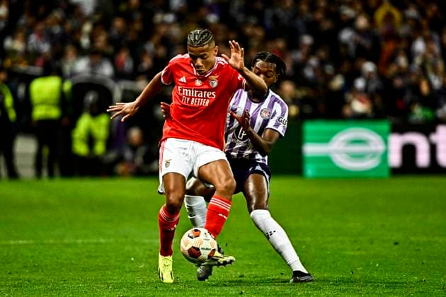 D. Neres (ben) FOOTBALL : Toulouse vs Benfica - 16eme de Finale Match Retour Europa League - Toulouse - 22 02 2024 ThierryBreton Panoramic 