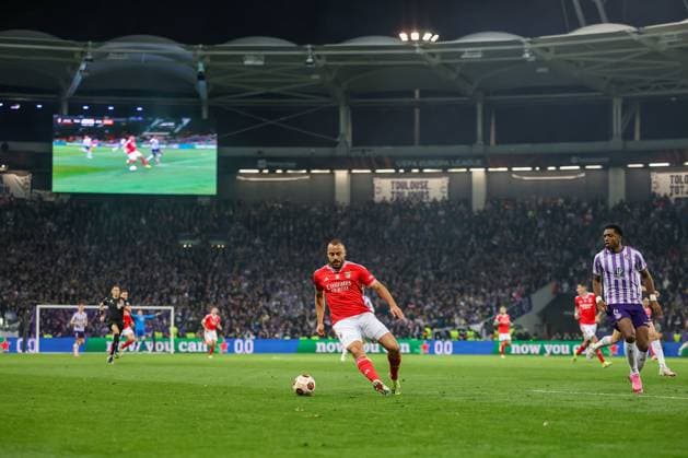 Toulouse Stadium de Toulouse, 22 02 2024 UEFA Europa League Play off Toulouse FC S L Benfica v l , Arthur Cabral S L Benfica Copyright: JoaquimxFerreira