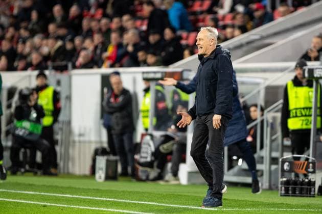 UEFA Europa League SC Freiburg RC Lens 22 02 20224 Christian Streich SC Freiburg, Head Coach UEFA Europa League SC Freiburg RC Lens Europa Park Stadium, Freiburg 22 02 20224 Copyright: xBEAUTIFULxSPORTS Buriakovx
