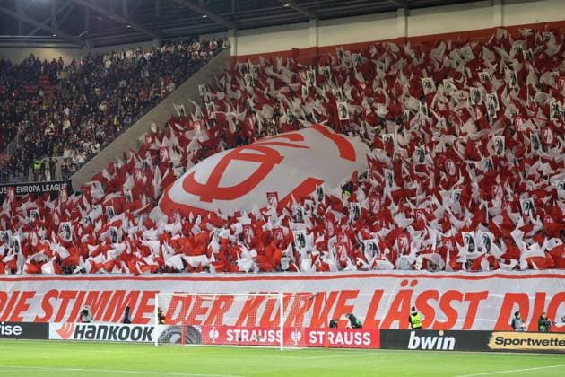 Freiburg, Germany February 22, 2024 Europa League 2023 2024 SC Freiburg vs RC Lens In the picture fans of Freiburg FC with a choreography in the stadium Europa Park Stadion Baden Württemberg Copyright: xFotostandx xHettichx