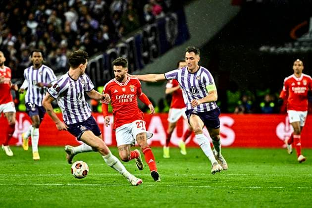 Rafa Silva (ben) FOOTBALL : Toulouse vs Benfica - 16eme de Finale Match Retour Europa League - Toulouse - 22 02 2024 ThierryBreton Panoramic 