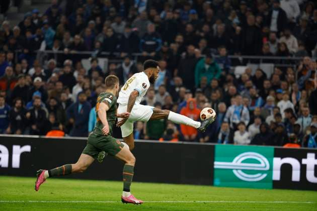 Football UEFA Ligue Europa barrage retour Marseille OM - Shakhtar Donetsk PHOTOPQR LA PROVENCE SPEICH Frederic ; Marseille ; 22 02 2024 ; Football : UEFA Europa League Barrage Retour Match Olympique de Marseille OM - FC Shakhtar Donetsk (Ukraine) au Stade Velodrome AUBAMEYANG Marseille BdR France  Copyright: xPHOTOPQR LAxPROVENCE MAXPPPxSPEICHxFredericx 20240222PVL0650 20240222PVL0650