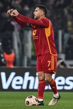 Dc Roma 22 02 2024 - Europa League Roma-Feyenoord foto Domenico Cippitelli Image nella foto: esultanza gol Lorenzo Pellegrini 