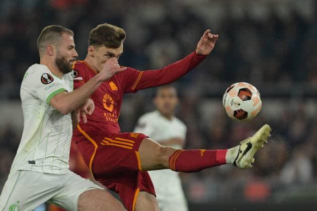 Foto Alfredo Falcone LaPresse 22 Febbraio 2023 - Roma, Italia - calcio - Roma vs Feyenoord - Uefa Europa League 2023-2024 - Stadio Olimpico di Roma. Nella foto:Diego Llorente (14 AS Roma) Foto Alfredo Falcone LaPresse February 22, 2023 Rome, Italy - sport, soccer - Roma vs Feyenoord - Uefa Europe League 2023-2024 - Olimpic Stadium in Rome. In the pic:Diego Llorente (14 AS Roma)  Copyright: xAlfredoxFalcone LaPressex