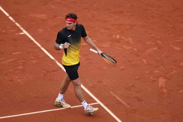 21st February 2024: Jockey Club, Brasileiro, Brazil: Rio Open Tennis tournament: Thiago Seyboth Wild (BRA) against Jaume Munar (ESP)  ActionPlus12611149 DanielxCasteloxBranco