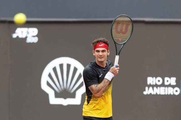 21st February 2024: Jockey Club, Brasileiro, Brazil: Rio Open Tennis tournament: Thiago Seyboth Wild (BRA) against Jaume Munar (ESP)  ActionPlus12611152 DanielxCasteloxBranco