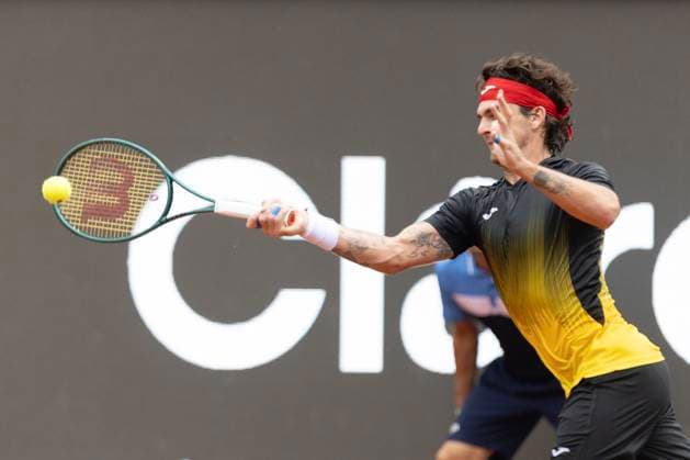 21st February 2024: Jockey Club, Brasileiro, Brazil: Rio Open Tennis tournament: Thiago Seyboth Wild (BRA) against Jaume Munar (ESP)  ActionPlus12611154 DanielxCasteloxBranco