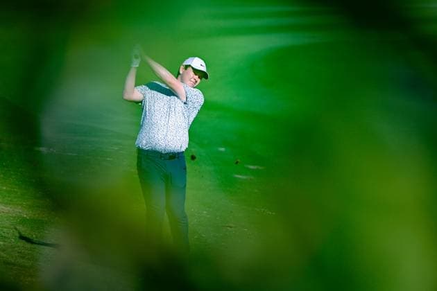 VALLARTA, - FEBRUARY 22: Robert McIntyre (SCO) watches his approach shot on 3 during Rd1 of the Mexico Open at Vidanta on February 22, 2024 in Puerto Vallarta, Mexico. (Photo by Ken Murray Icon Sportswire) GOLF: FEB 22 PGA, Golf Herren Mexico Open at Vidanta EDITORIAL USE ONLY Icon2402220091