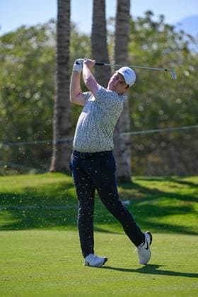 VALLARTA, - FEBRUARY 22: Robert McIntyre (SCO) watches his tee shot on 5 during Rd1 of the Mexico Open at Vidanta on February 22, 2024 in Puerto Vallarta, Mexico. (Photo by Ken Murray Icon Sportswire) GOLF: FEB 22 PGA, Golf Herren Mexico Open at Vidanta EDITORIAL USE ONLY Icon2402220141