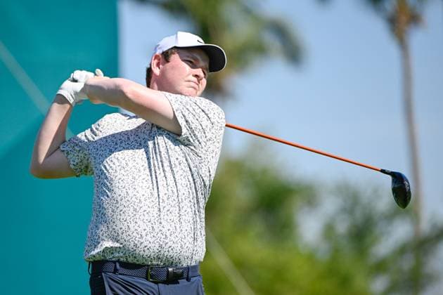 VALLARTA, - FEBRUARY 22: Robert McIntyre (SCO) watches his tee shot on 8 during Rd1 of the Mexico Open at Vidanta on February 22, 2024 in Puerto Vallarta, Mexico. (Photo by Ken Murray Icon Sportswire) GOLF: FEB 22 PGA, Golf Herren Mexico Open at Vidanta EDITORIAL USE ONLY Icon2402220241