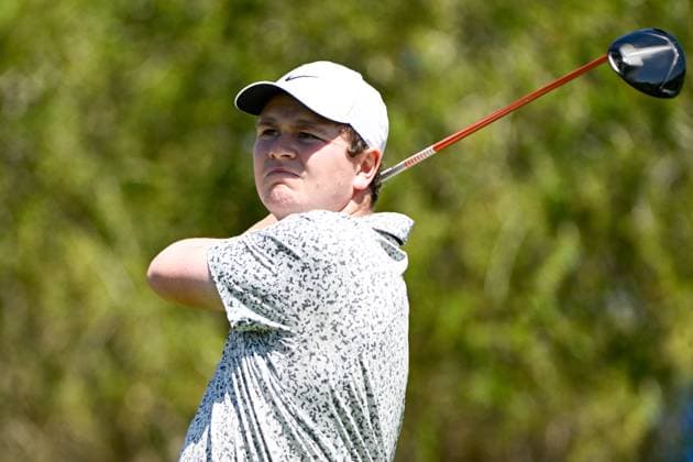 VALLARTA, - FEBRUARY 22: Robert McIntyre (SCO) watches his tee shot on 16 during Rd1 of the Mexico Open at Vidanta on February 22, 2024 in Puerto Vallarta, Mexico. (Photo by Ken Murray Icon Sportswire) GOLF: FEB 22 PGA, Golf Herren Mexico Open at Vidanta EDITORIAL USE ONLY Icon2402220321