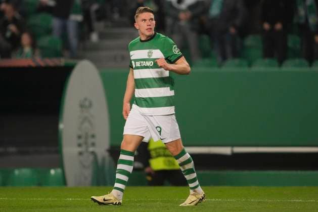 Estadio Jose Alvalade LISBON, PORTUGAL - FEBRUARY 22: Viktor Gyökeres of Sporting CP celebrates after scoring a goal during the UEFA Europa League 2023 24 knockout round play-offs second leg match between Sporting CP and BSC Young Boys at Estadio Jose Alvalade on February 22, 2024 in Lisbon, Portugal. (Pedro Loureiro SPP) Copyright: xPedroxLoureirox xSPPx spp-en-EuSpIm-brito220224-06887