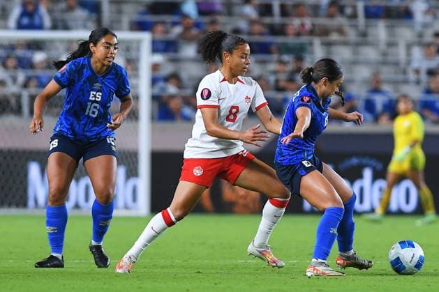 RECORD DATE NOT STATED Concacaf W Gold Cup 2024 Canada vs El Salvador Marie-Yasmine Alodou of Canada during the Group stage, Group C match between Canada and El Salvador as part of the Concacaf Womens Gold Cup 2024, at Shell Energy Stadium on February 22, 2024 in Houston, Texas, United States. HOUSTON TEXAS UNITED STATES  Copyright: xJONATHANxDUENASx 20240222214537_CWGC_24_GC_CAN_ESA_ALIDOU194