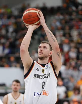 Ludwigsburg , Basketball EuroBasket Qualifier Germany vs. Montenegro , Jan Niklas Wimberg D