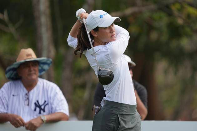 Honda LPGA, Golf Damen Thailand 2024 Round 2 Albane Valenzuela of Switzerland is playing her tee shot during the second round of the Honda LPGA Thailand 2024 at Siam Country Club Old Course in Chonburi, Thailand, on February 23, 2024. Chonburi Thailand  Copyright: xVachiraxVachirax originalFilename:kalong-notitle240223_npf9B.jpg