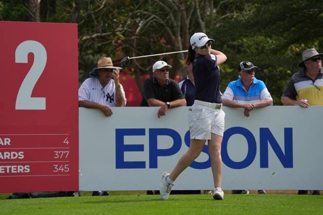 Honda LPGA, Golf Damen Thailand 2024 Round 2 Leona Maguire of Italy is playing her tee shot during the second round of the Honda LPGA Thailand 2024 at Siam Country Club Old Course in Chonburi, Thailand, on February 23, 2024. Chonburi Thailand  Copyright: xVachiraxVachirax originalFilename:kalong-notitle240223_np4AR.jpg