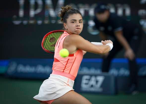 Jasmine Paolini, Dubai Duty Free Tennis Championships, Dubai, U A E Tennis Dubai Tennis Championships 2024 WTA Dubai Duty Free Tennis Stadium Dubai United Arab Emirates 23 February 2024 Copyright: xJuergenxHasenkopfx