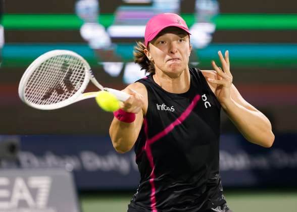 Iga Swiatek, Dubai Duty Free Tennis Championships, Dubai, U A E Tennis Dubai Tennis Championships 2024 WTA Dubai Duty Free Tennis Stadium Dubai United Arab Emirates 23 February 2024 Copyright: xJuergenxHasenkopfx