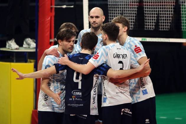 Volleyball Bundesliga Men, WWK Volleys Herrsching vs ASV Dachau, 23 02 2024 Volleyball Bundesliga Men, WWK Volleys Herrsching blue vs ASV Dachau white , Main Round, Munich, 23 02 2024 Picture ASV Dachau white Copyright: xBEAUTIFULxSPORTS NilsxKoepkex