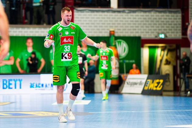 23 02 2024 Handball, 2023 2024, 2 Bundesliga, 22 Matchday, GWD Minden HC Elbflorenz Dresden Michael Schulz Minden