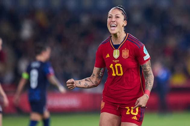 ESP: Spain v Netherlands. UEFA Women™s Nations League. Semifinal Jenny Hermoso of Spain during the UEFA Women™s Nations League match between Spain and Netherlands, Semifinal, played at Olympic de la Cartuja Stadium on February 23, 2024 in Sevilla, Spain. kpng Copyright: xAndresxGongorax xPRESSINPHOTOx AG_240223_166