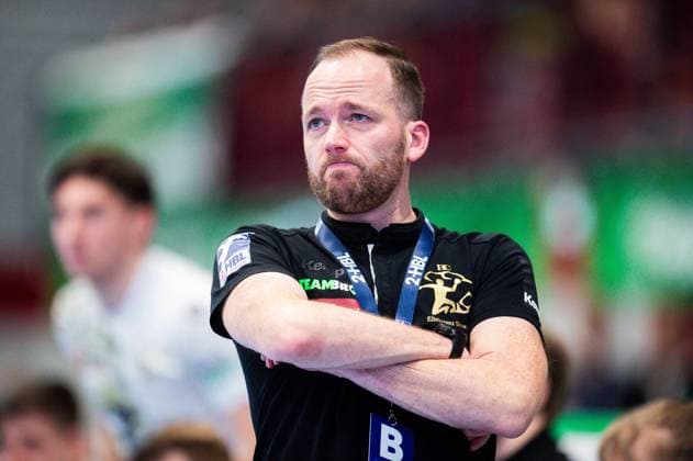 23 02 2024 Handball, 2023 2024, 2 Bundesliga, 22 Matchday, GWD Minden HC Elbflorenz Dresden Andre Haber Coach Elbflorenz