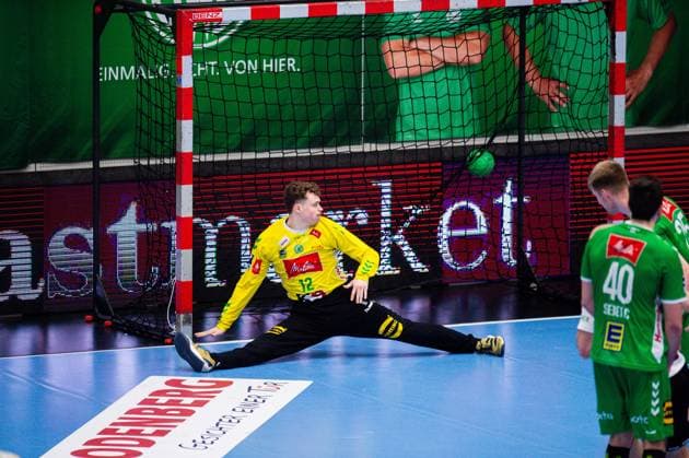 23 02 2024 Handball, 2023 2024, 2 Bundesliga, 22 Matchday, GWD Minden HC Elbflorenz Dresden Lucas Grabitz Minden