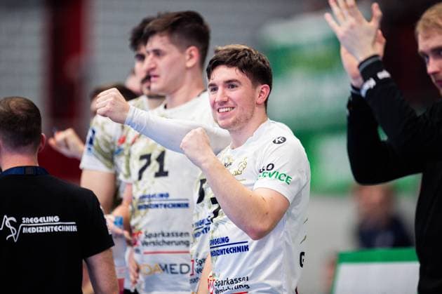 23 02 2024 Handball, 2023 2024, 2 Bundesliga, 22 Matchday, GWD Minden HC Elbflorenz Dresden Nils Greilich Elbflorenz
