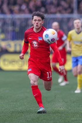 24 02 2024, Soccer, 2 Bundesliga, Matchday 23, Season 2023 2024, Eintracht Braunschweig Hertha BSC, Fabian Reese Hertha BSC Braunschweig Eintracht Stadion NDS Germany xRHR PHOTO TRx Copyright: RHR-FOTOx RHR-FOTO TR