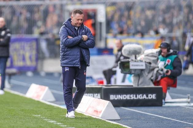 24 02 2024, Soccer, 2 Bundesliga, Matchday 23, Season 2023 2024, Eintracht Braunschweig Hertha BSC, Coach Pal Dardai Hertha BSC Braunschweig Eintracht Stadion NDS Germany xRHR PHOTO TRx Copyright: RHR-FOTOx RHR-FOTO TR