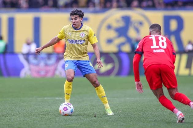 24 02 2024, Football, 2 Bundesliga, Matchday 23, Season 2023 2024, Eintracht Braunschweig Hertha BSC, Johan Arath Gomez Eintracht Braunschweig Braunschweig Eintracht Stadion NDS Germany xRHR PHOTO TRx Copyright: RHR-FOTOx RHR-FOTO TR