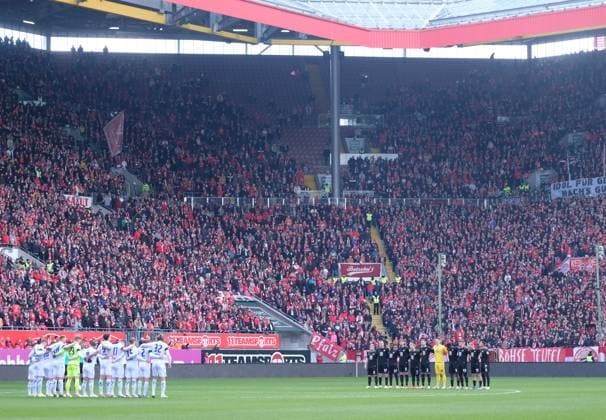 Soccer 2 Bundesliga Season 2023 24 Kaiserslautern Fritz Walter Stadion 24 02 2024 1 FC Kaiserslautern fck Karlsruher SC ksc 0 4 Memorial minute for Andreas Brehme Soccer 2 Bundesliga 1 FC Kaiserslautern