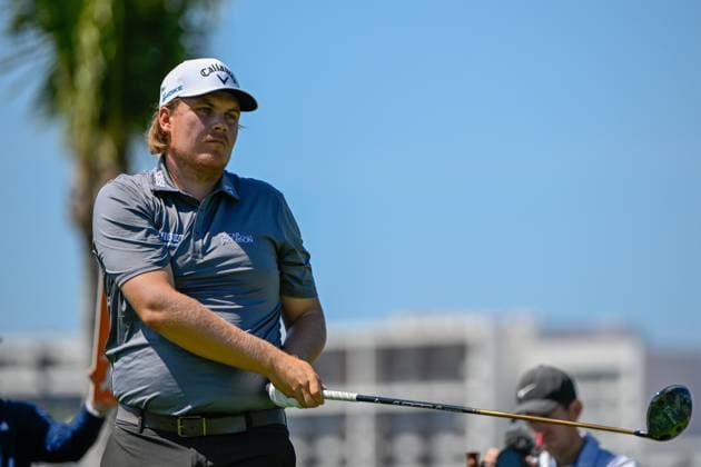 VALLARTA, - FEBRUARY 24: Sami Valimaki (FIN) watches his tee shot on 2 during Rd3 of the Mexico Open at Vidanta on February 24, 2024 in Puerto Vallarta, Mexico. (Photo by Ken Murray Icon Sportswire) GOLF: FEB 24 PGA, Golf Herren Mexico Open at Vidanta EDITORIAL USE ONLY Icon2402240143